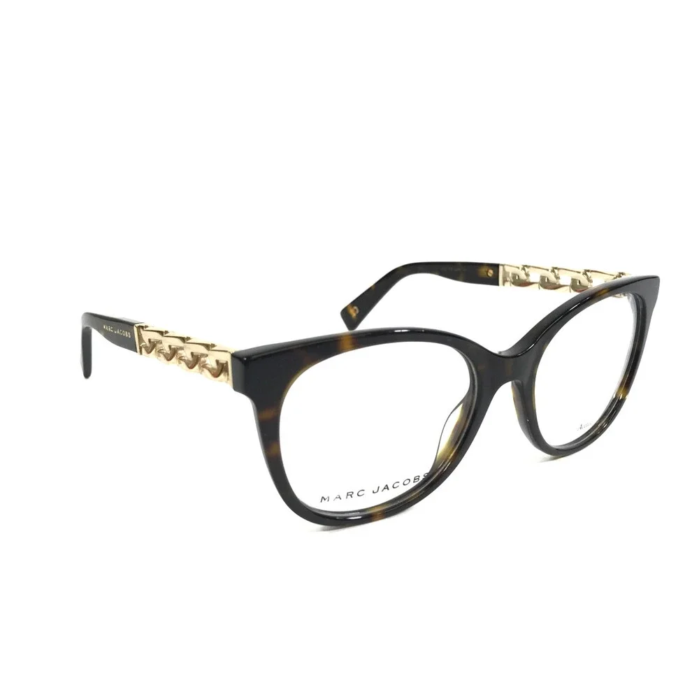 Marc Jacobs Eyeglasses Frames 335 QUM Tortoise Brown Cat Eye Full Rim 52-19-140